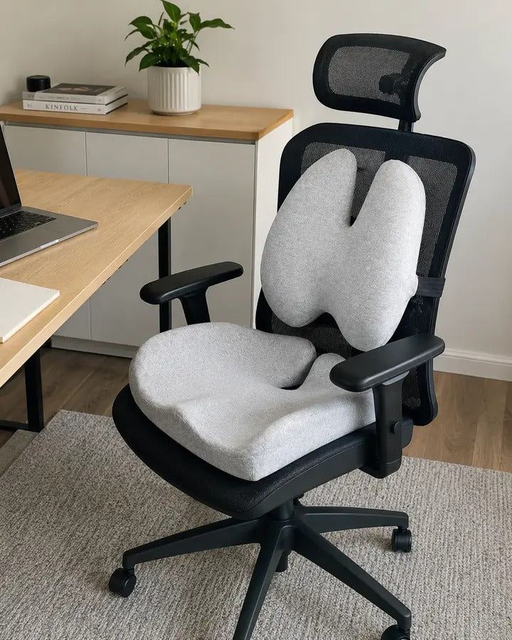 SteunWolk CORE™ | Ergonomische zit- en lendenkussenset